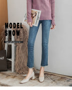 Square toe shoes women's 2022 new women's shoes casual soft shallow mouth women's thick heel Korean version 616-1