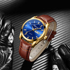CHENXI New Double Calendar Business Men's Watch Waterproof Quartz Watch Men Casual watch 022