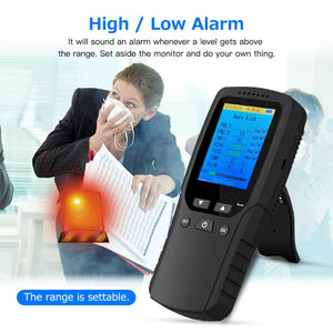 9 in 1 Air Quality Monitor Indoor Outdoor PM2.5, PM1.0, PM10, HCHO, TVOC Detector Meter Tester Temperature and Humidity Sensor