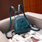2021 women bag new retro single shoulder messenger lady small square soft leather large capacity backpack D213
