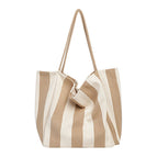 Korean retro art handbag simple small fresh striped canvas bag casual fashion large-capacity one-shoulder handbag SR1089TW