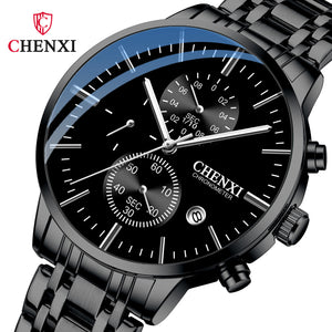 CHENXI Creative Style Watch Men's Multi-Function Sports Watch Men's Fashion Luminous Watch cx-971 steel