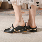 Mary Jane shoes women 2022 new thick-heeled single shoes retro square toe single shoes office lady shoes 189-21