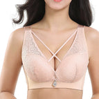 PLUS size bra underwear women thin collecting gathering no steel ring sexy bra large size