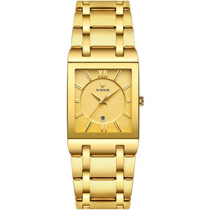 WWOOR Mens Watches Luxury Brand Quartz All steel Waterproof Clock Fashion Sport Business Men Watch