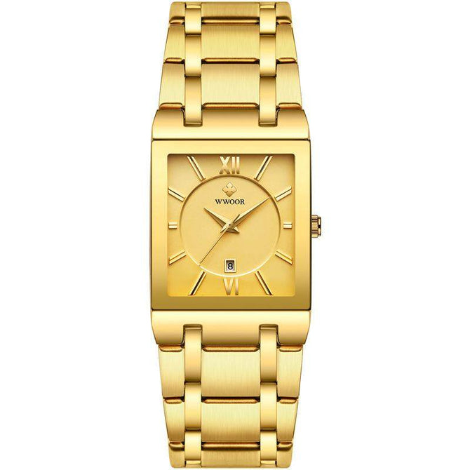 WWOOR Mens Watches Luxury Brand Quartz All steel Waterproof Clock Fashion Sport Business Men Watch