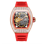 ONOLA ON3838F 2023 Fashion Square Diamond New Hollow Automatic Mechanical Watch Men's Silicone strap Waterproof watch