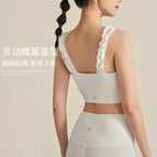 Women yoga Fitness Suit 2023 Summer New Arrival Cycling Sports Pant Belt Chest Pad Yoga Vest up and down two-Piece Set sports running yoga set ENY203
