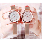 GEDI 12000 Starry Sky Women Fashion Casual Watch Elegant Luxury Stainless Steel Magnetic Strap Waterproof Ladies Diamond Rhinestone Analog Quartz Wristwatch