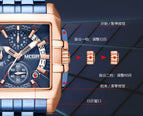 Megir Business Men's Watch Trend Multifunctional Chronograph Steel Strap Quartz Men's Watch 2018G