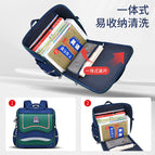 New horizontal schoolbag for primary school students One piece open children's bag for boys and girls 5628