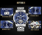 KINYUED Stainless Steel Men's Tourbillon Multi-function Calendar Automatic Mechanical Watch JYD-J014