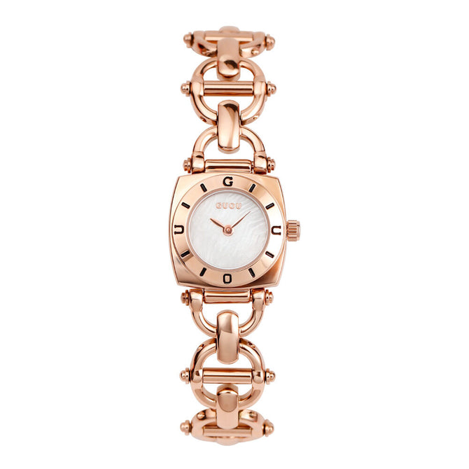 GUOU 6047 New Square Steel Band Bracelet Wrist Watch Simple Temperament Women's Watches Small Quartz Watch Women