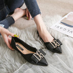 2022 spring new shoes women's diamond casual flat bottom shallow mouth single shoes women's large 222-6