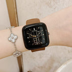 TICTOC new Korean version of large dial ladies square table neutral trend fashion watches femininity ins