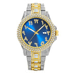 MISSFOX watch European and American hip hop diamond full diamond business men's waterproof quartz watch v320