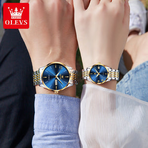 OLEVS Couple watch men and women Automatic mechanical watch waterproof luminous couple lover casual Watch 6632