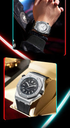 KIMSDUN men's watch Three-pin fully automatic mechanical watch fashion luminous waterproof men's casual watch K-1221A (ready stock)
