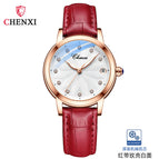 Chenxi Ladies Watch Trend Fashion Automatic Mechanical Watch Diamond Waterproof Luminous Calendar Women Watch CX-8833