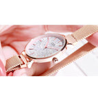 GEDI 12000 Starry Sky Women Fashion Casual Watch Elegant Luxury Stainless Steel Magnetic Strap Waterproof Ladies Diamond Rhinestone Analog Quartz Wristwatch