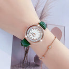 Scottie fashion diamond face temperament diamond watch ladies personality watch women's leather strap 9200