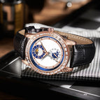 New Kimsdun Sun Moon Star Men's Watch Automatic Men's Watch Waterproof Business Watch High-End Mechanical Watch k1813A
