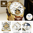 OLEVS Watch for men Automatic Mechanical Watch Fashion Trend Skeleton Flywheel Business Men's Watch 3601