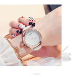GUOU 8181 Women Watches Ladies Watch Luxury Sparkling Diamond Watch Leather Strap Clock Women's Watches