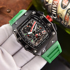 New men's Square Watch Elements Business Men's Six-Pin Running Seconds Multi-Function Calendar Watch 8087H
