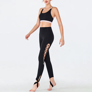 Women's yoga set  fashion breathable skinny yoga running set Y26B6920 Y26K6633