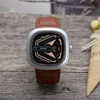 Punk Square Turntable Boys New Concept Watch Trendy Men's Fashion Watch All-Match Belt Quartz Watch Unicorn Watch 58991-2