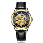 LAOGESHI dragon and phoenix couple watch mechanical hollow luminous leather watch automatic mechanical watch 3688