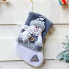 3 PCS Christmas socks Christmas decorations thick flannel Christmas socks pendant Christmas socks gift bag 201932