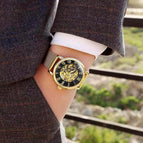 watch men's mechanical watch Roman numeral openwork transparent machinery steel men's watch