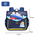 New cartoon schoolbag horizontal version primary school students' schoolbag ridge guard