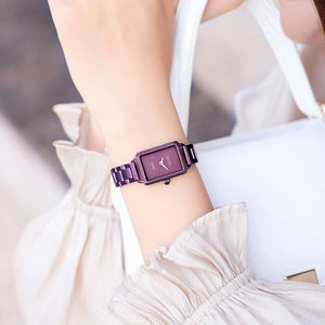 GUOU 66635 Hot Seller Womens Watches Steel Belt Fashion casual Water Resistant Square Diamond Watch Luxury Brand Dress Watch