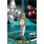 Gedi Niche High-Grade women Watch Luxury Oval Quartz Watch Jewelry Four-Leaf Clover Medieval Bracelet Watch 51120