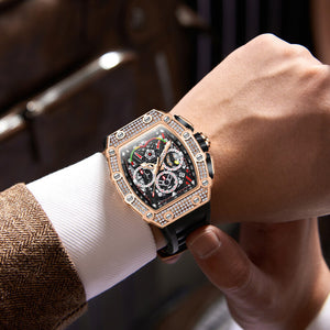 ONOLA ON6827D Fashion and Fully-Jewelled Design Multi-Functional Automatic Mechanical Watch Men's Tik Tok Live Stream Hot Watch