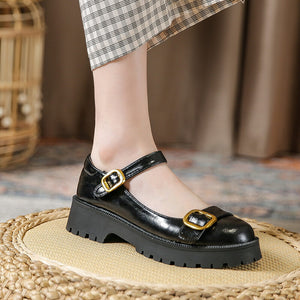 2022 new Mary Jane women's shoes platform uniform single shoes Japanese college retro Lolita small leather shoes