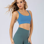 2021 summer new yoga vest fashion sports t-shirt hollow beauty back professional running fitness training bra 9090