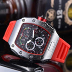 Men's watch 6-Pin Running Seconds Quartz Men's Watch European Barrel-Shaped Watch Multifunctional Watch 9791