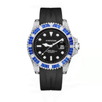 KIMSDUN new diamond-encrusted black water ghost automatic mechanical watch fashion luminous men's watch waterproof watch K-1268A-silicon