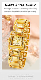 PINTIME Simple Square Diamond Women's Quartz Watch Casual Bracelet Women's Watch 1231