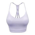 Women Yoga Sports Bra Temperament Back Gathering Running Vest lady top 9815
