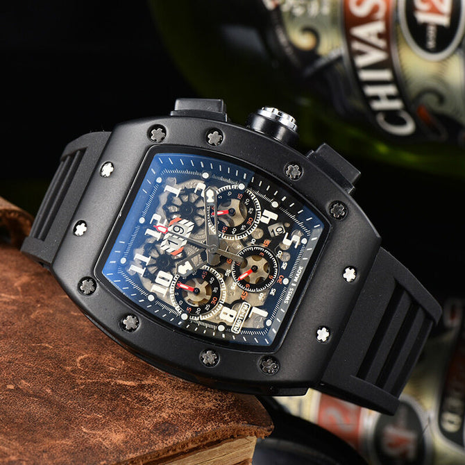 Watch for men New Melamine Six-Pin Running Second Watch Genuine Spot Square men's Casual quartz Watch 9924