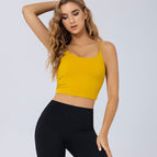 2021 Summer yoga vest new sling back vest women's fashion mesh gym professional training exercise yoga top 9085