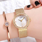 GEDI 82006 Fashion Casual Watch Korea style Women Elegant Luxury Stainless Steel Waterproof Ladies Diamond Rhinestone Analog Quartz Wristwatch
