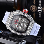 Men's watch Personalized Square Diamond 6-Pin Men's Quartz Watch Richard Starry European Watch Timing 8131