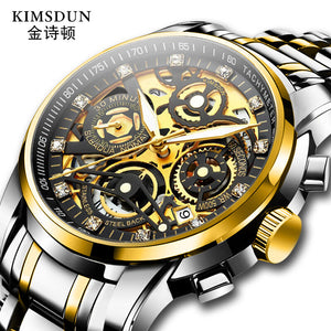 KIMSDUN hollow watch waterproof calendar quartz watch multi-functional fashion men's watch K-1966B