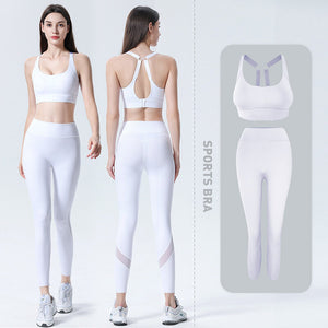 Women yoga suits sports bra hip fitness pants two-piece tight-fitting sports set girls running dancing clothing 9104-6150